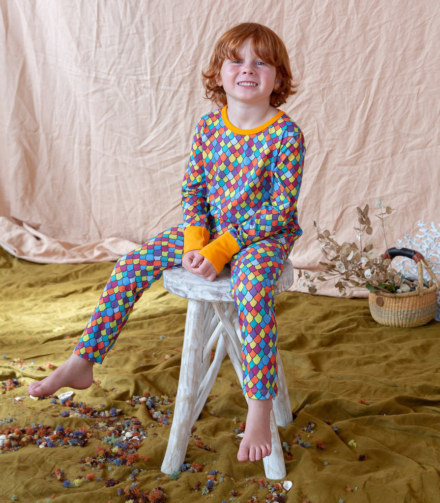 Rainbow scales - Blue Light | Leggings
