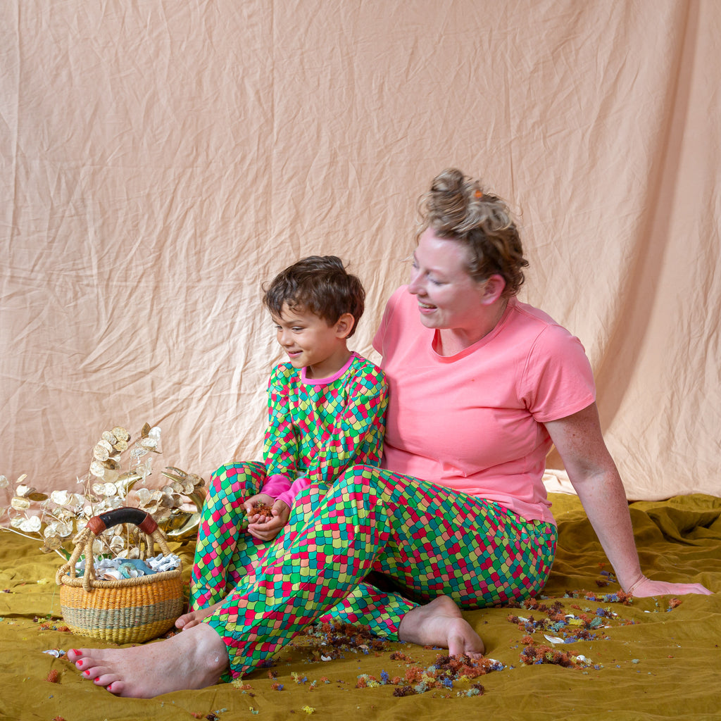 Rainbow Scales Pink Cosmos | Soft pant