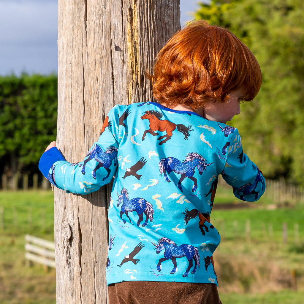 blue horse t shirt