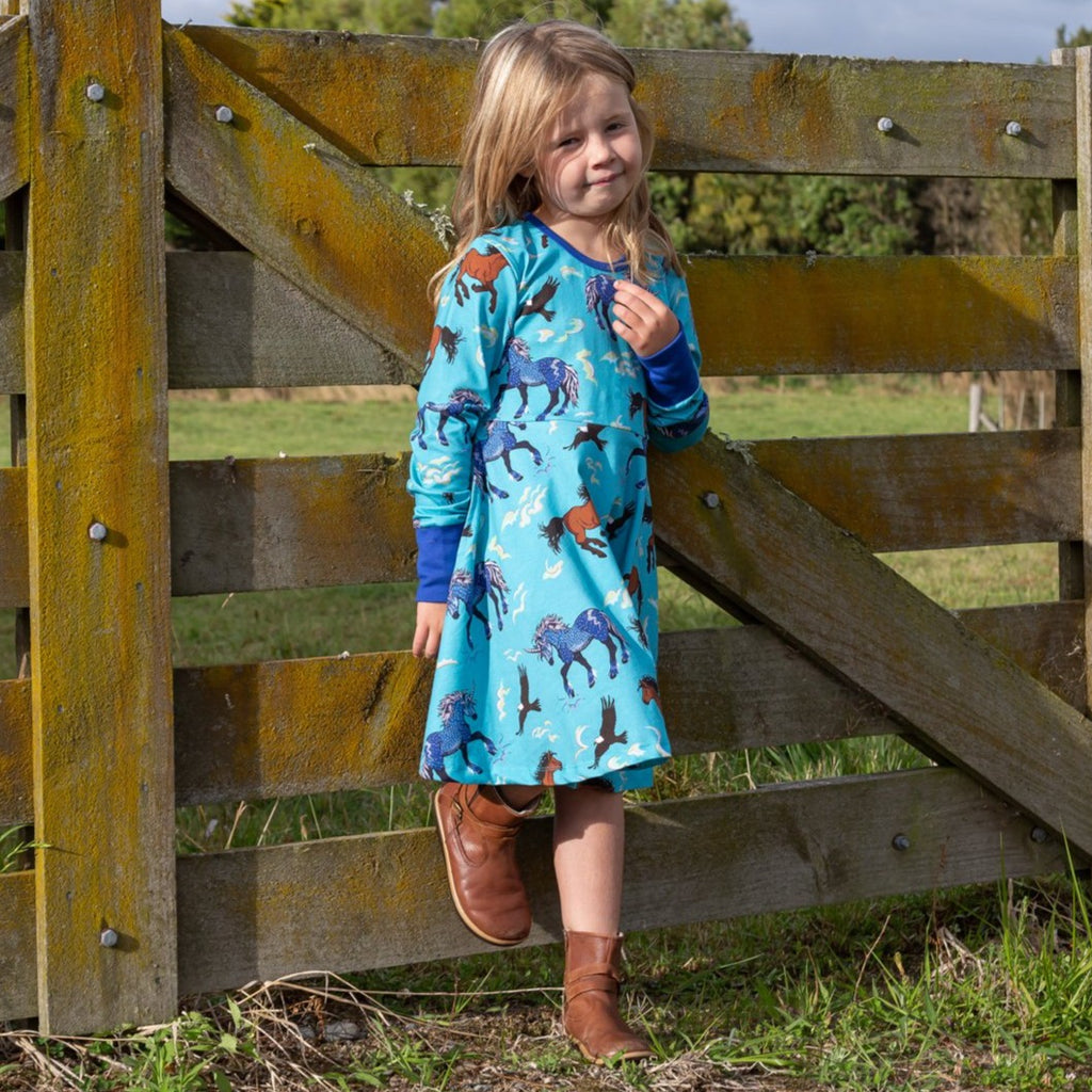 Storm leader of the Wild herd | Twirl Dress Long Sleeve