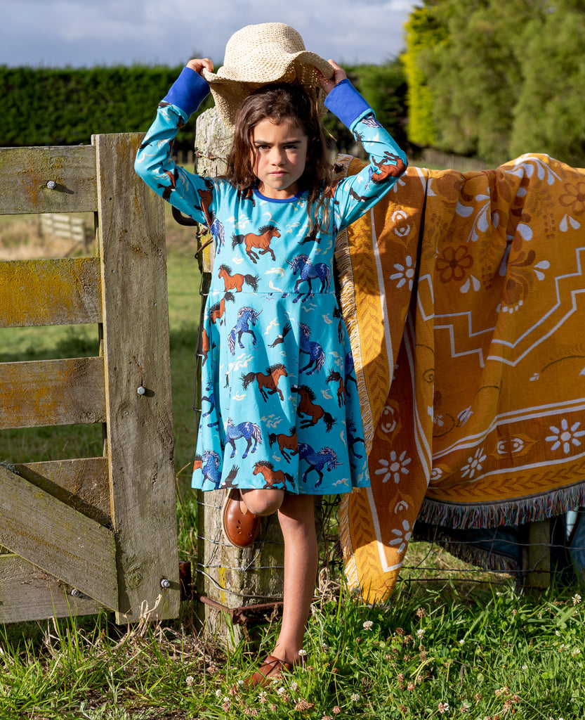 Storm leader of the Wild herd | Twirl Dress Long Sleeve