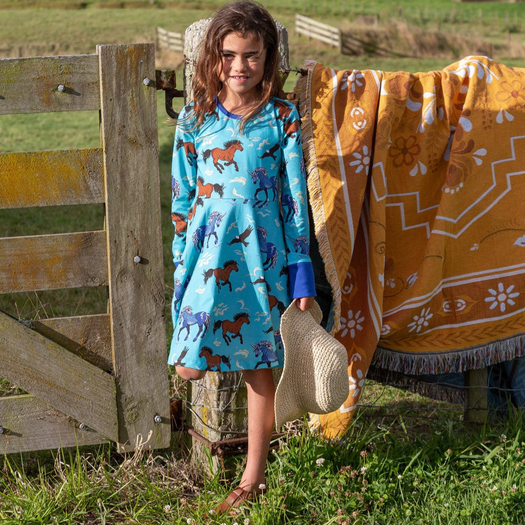 Storm leader of the Wild herd | Twirl Dress Long Sleeve