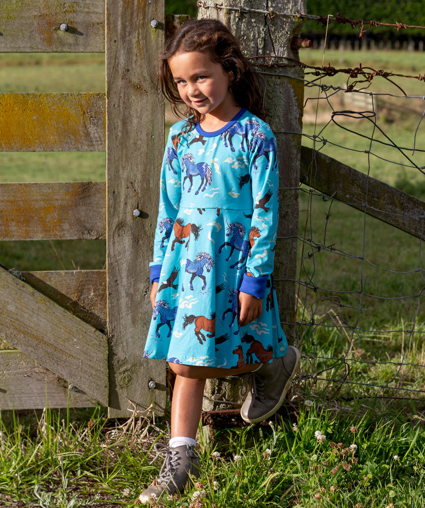 Storm leader of the Wild herd | Twirl Dress Long Sleeve