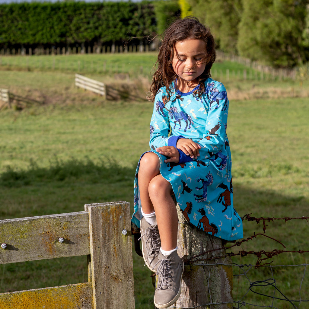 Storm leader of the Wild herd | Twirl Dress Long Sleeve