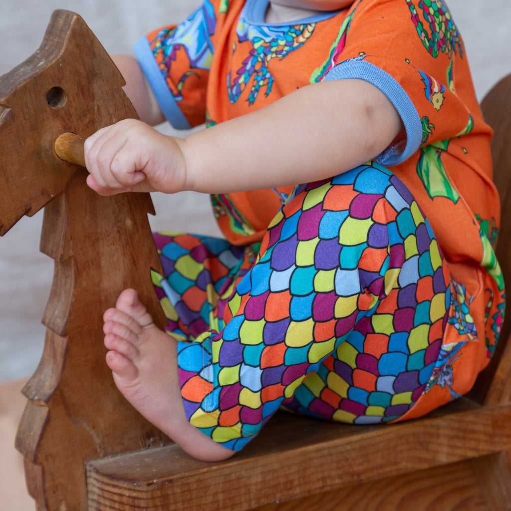 Rainbow scales - Blue Light | Leggings