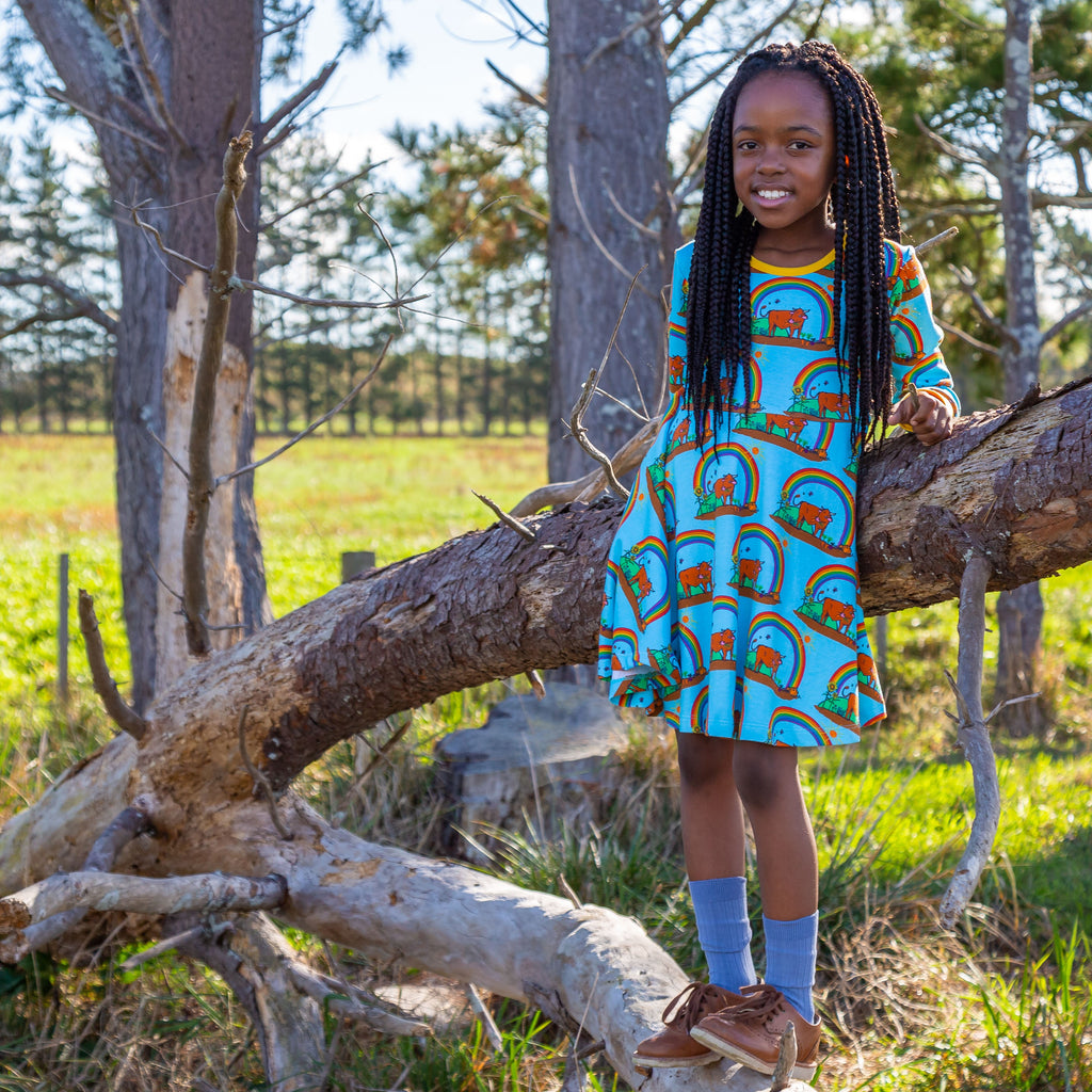 Gus in the Garden | Long Sleeve Twirl Dress