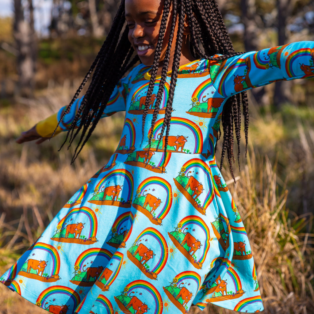 Gus in the Garden | Long Sleeve Twirl Dress