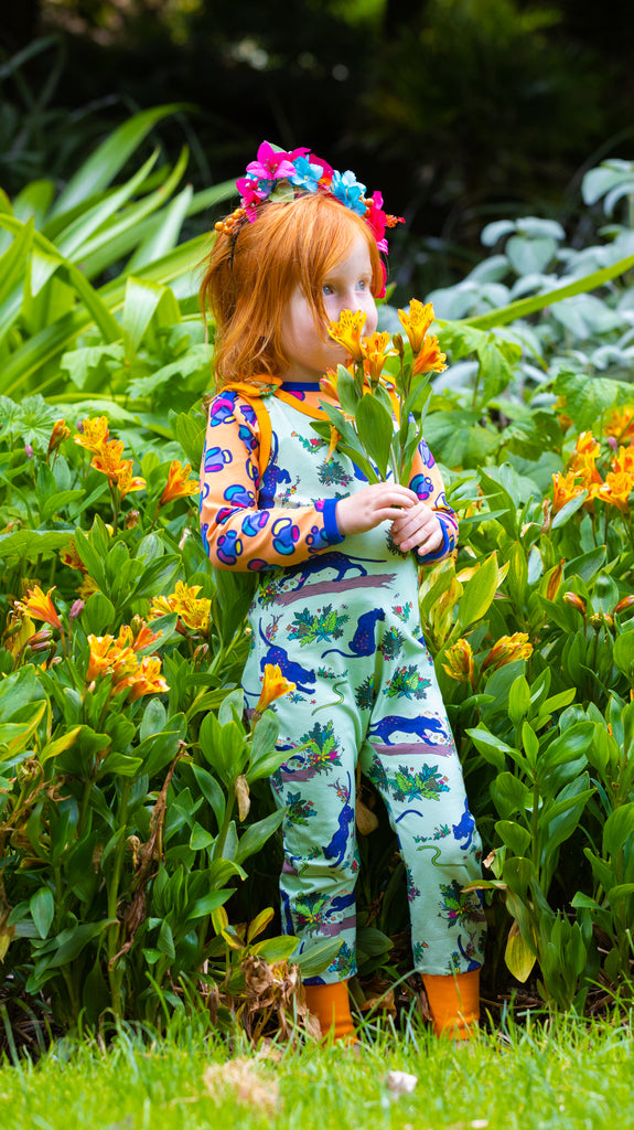Flower Painting Panther | Overalls