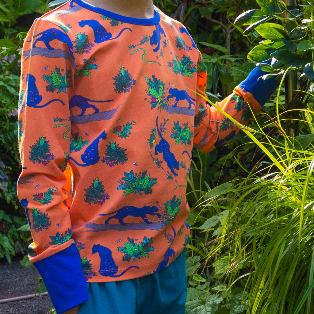 Flower Painting Panther | Long sleeve tee