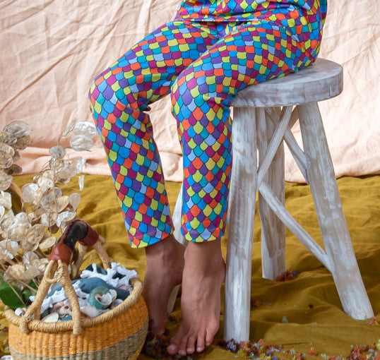 Rainbow scales - Blue Light | Leggings