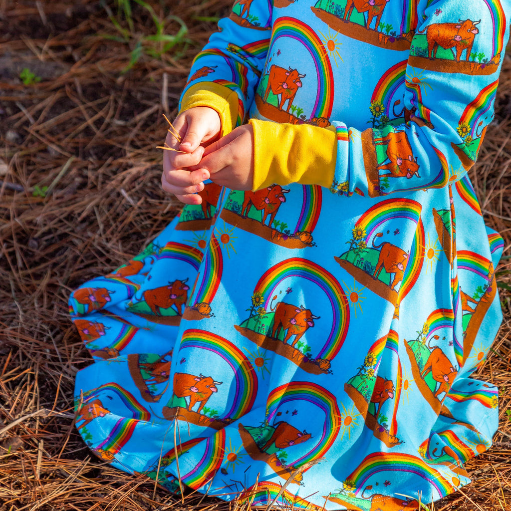 Gus in the Garden | Long Sleeve Twirl Dress