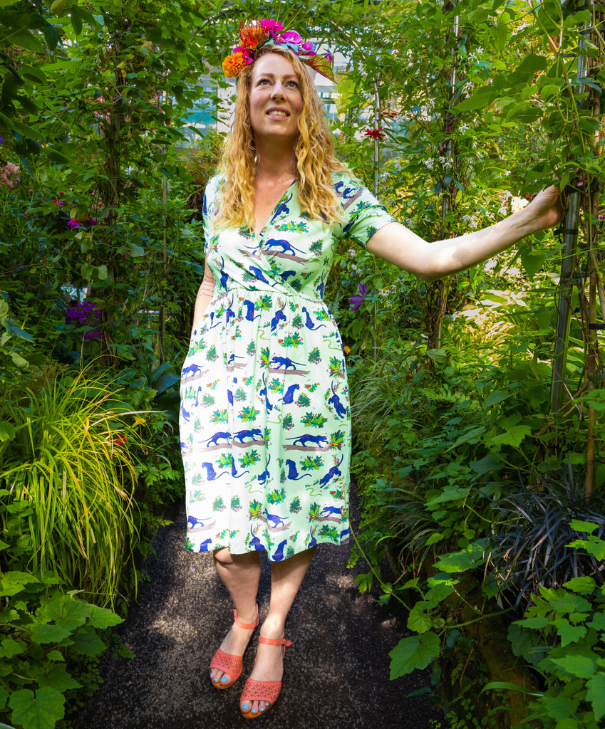 Flower Painting Panther | Coco dress